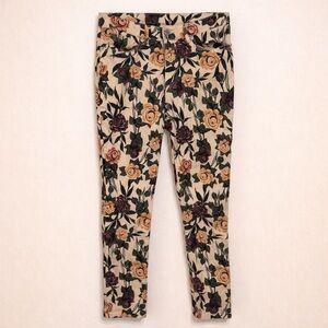 VENUS Skinny Pants Size 10 Floral Print Stretch Multicolor
